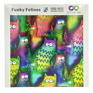 Better Me Funky Felines 1000 Piece Jigsaw Puzzle NIB